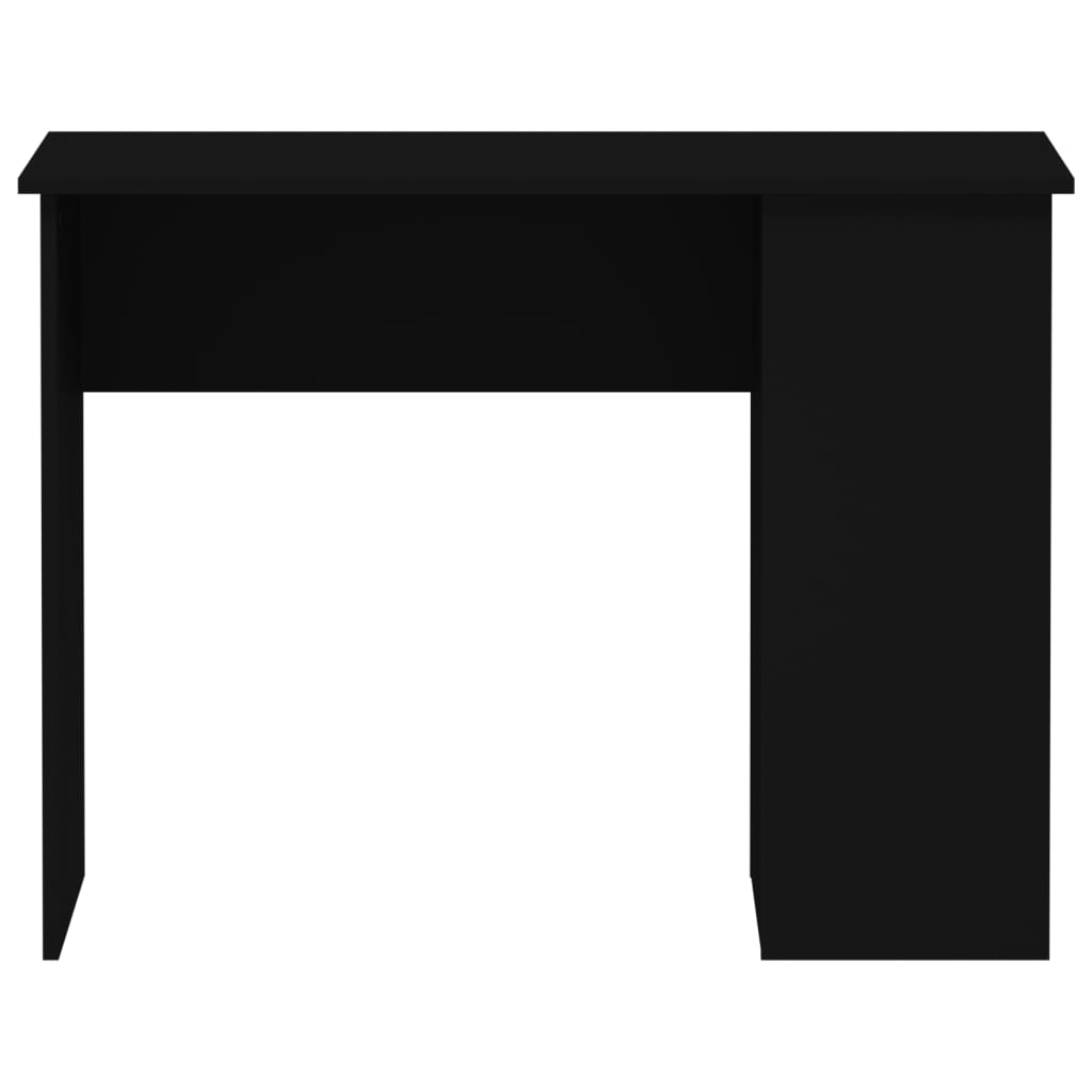 Sleek Black Engineered Wood Desk - 100x55x75 cm Office Table