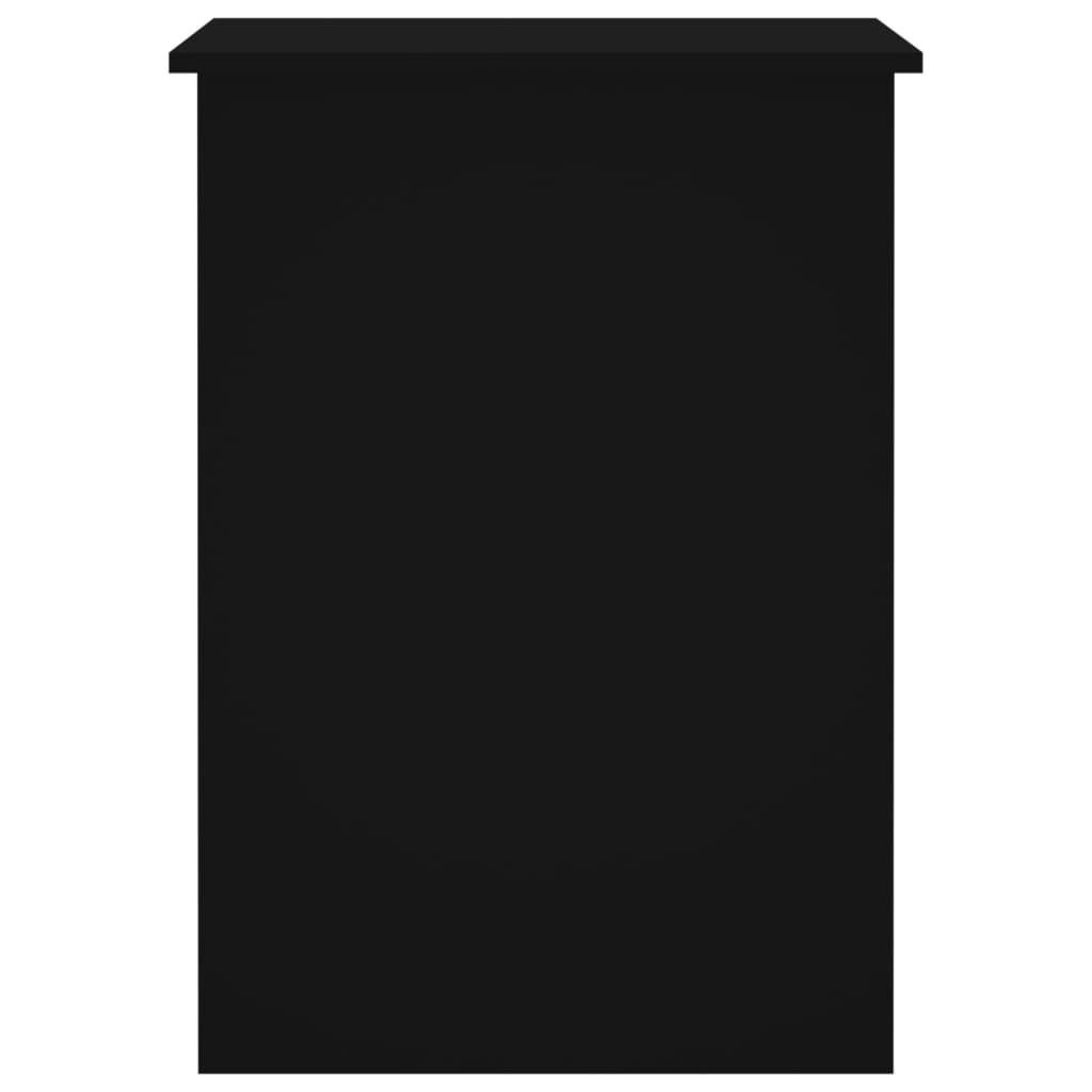 Sleek Black Engineered Wood Desk - 100x55x75 cm Office Table