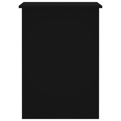 Sleek Black Engineered Wood Desk - 100x55x75 cm Office Table