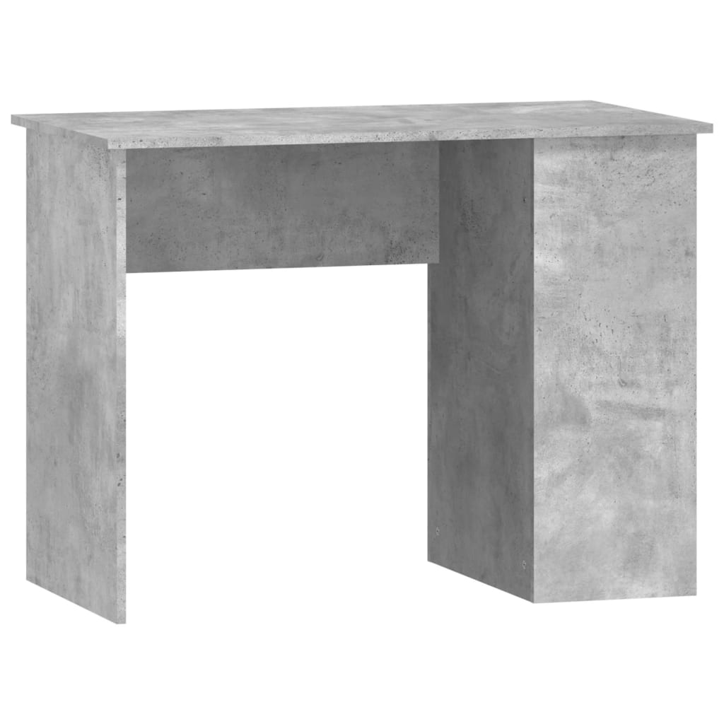 Sleek Concrete Grey Desk 100x55x75 - Modern Engineered Wood Design
