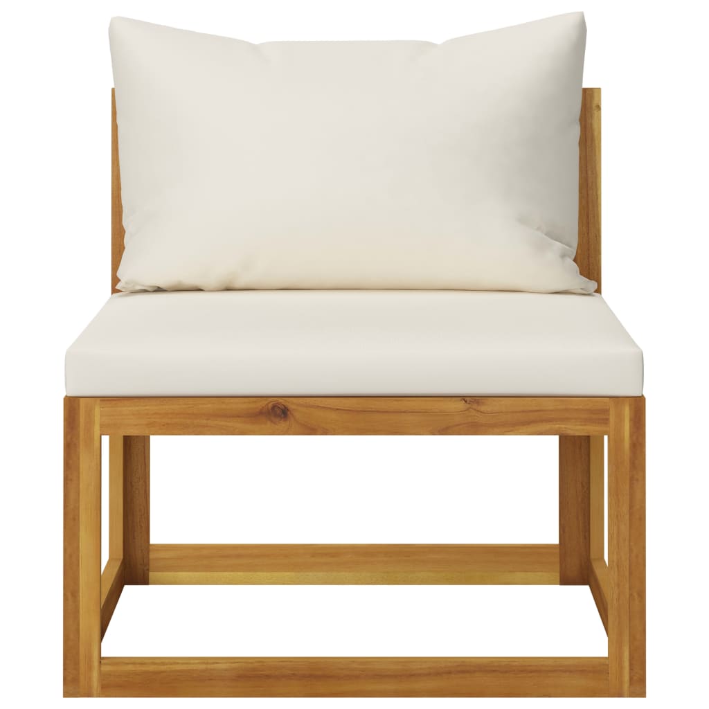 Solid Acacia Wood 3-Piece Garden Lounge Set with Cushions