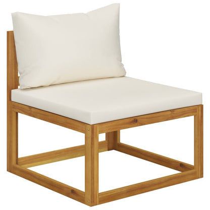 Solid Acacia Wood 3-Piece Garden Lounge Set with Cushions