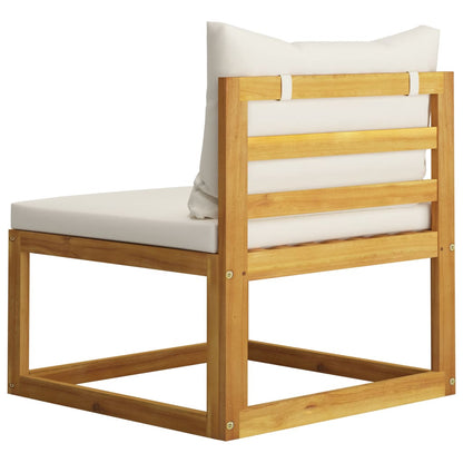 Cream White 2-Piece Sofa Set | Solid Acacia Wood