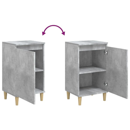 Concrete Grey Bedside Cabinet 40x35x70 cm - Engineered Wood