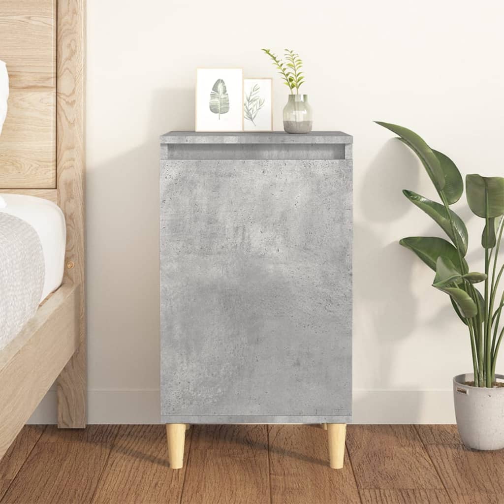 Concrete Grey Bedside Cabinet 40x35x70 cm - Engineered Wood