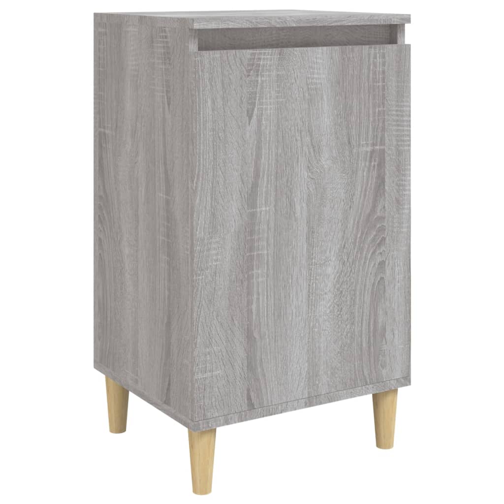 Grey Sonoma Bedside Cabinet 40x35x70cm - Engineered Wood