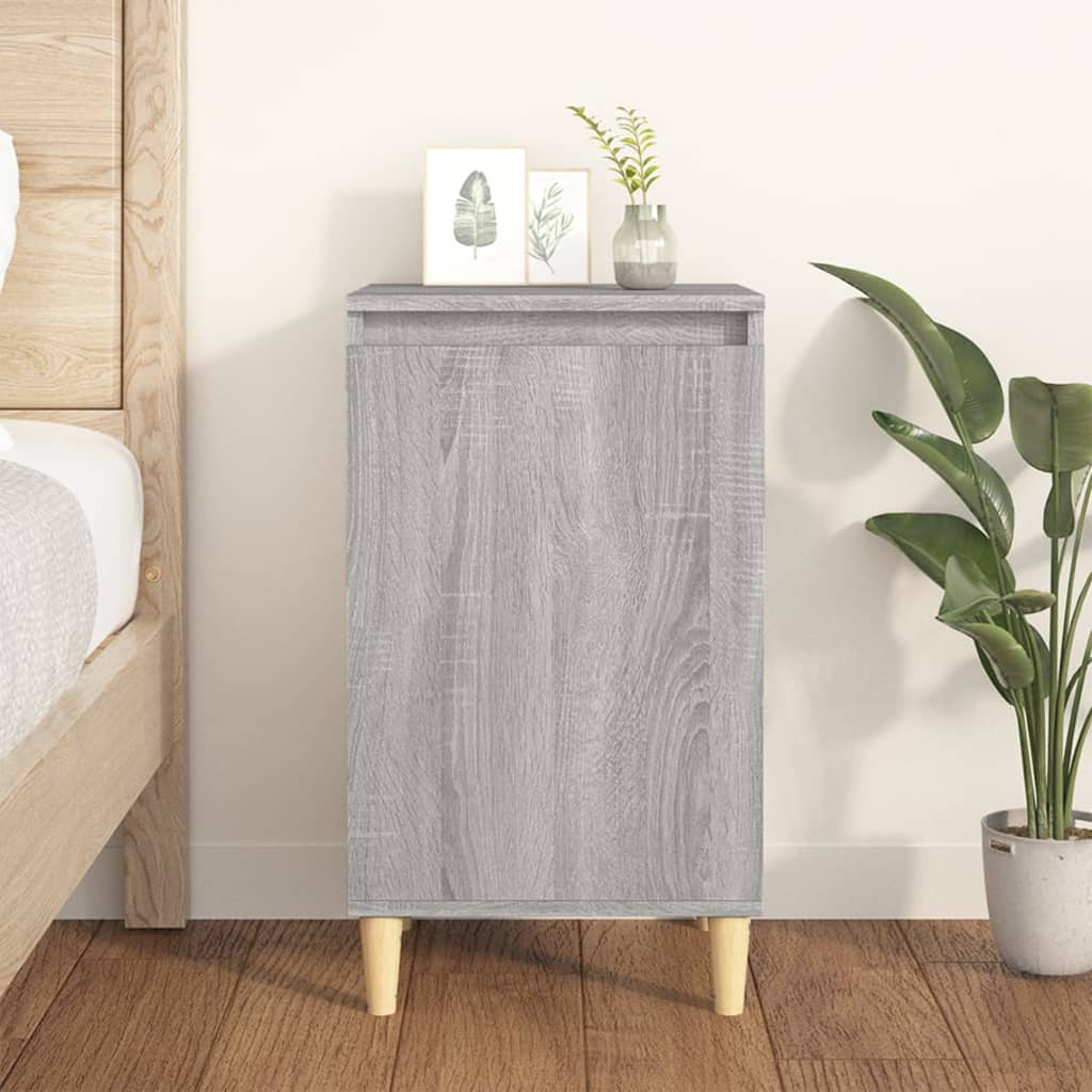 Grey Sonoma Bedside Cabinet 40x35x70cm - Engineered Wood