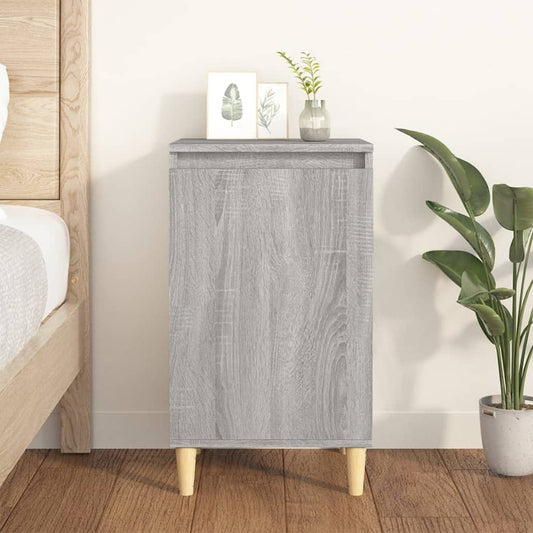 Grey Sonoma Bedside Cabinet 40x35x70cm - Engineered Wood