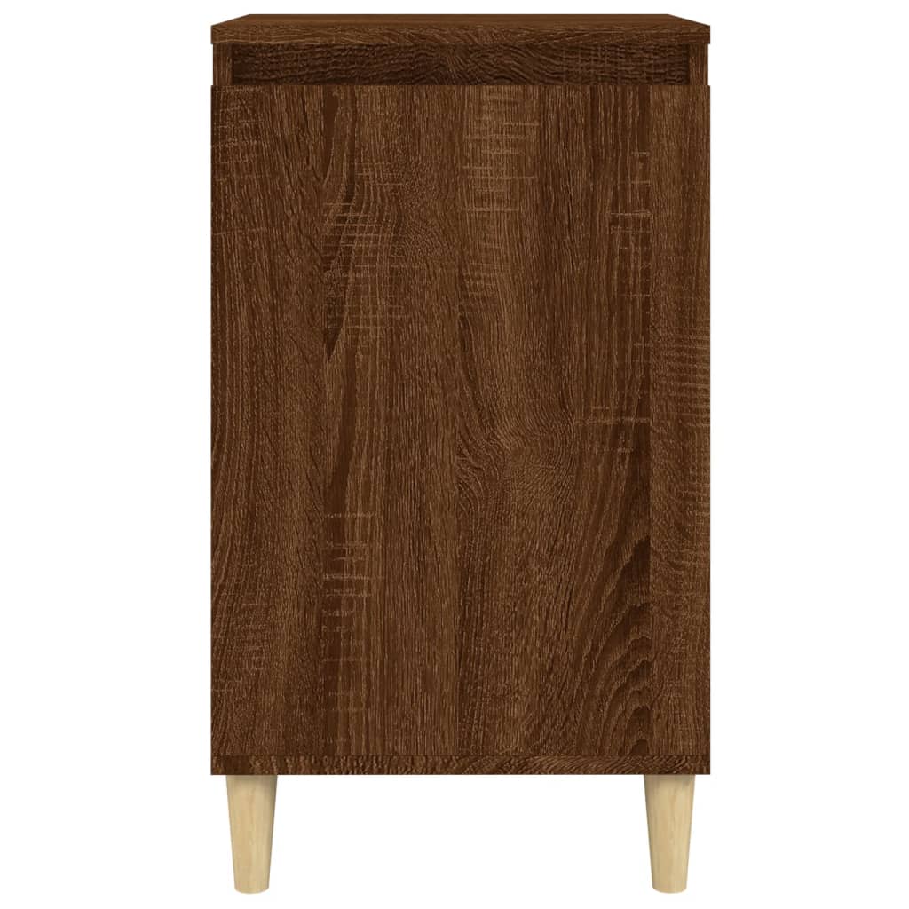 Brown Oak Bedside Cabinet 40x35x70 cm - Engineered Wood