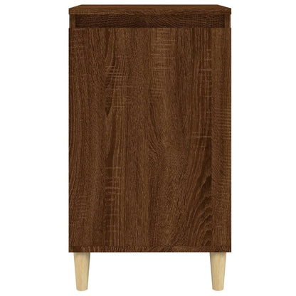 Brown Oak Bedside Cabinets Set of 2 - 40x35x70 cm Engineered Wood