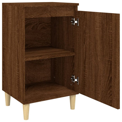 Brown Oak Bedside Cabinets Set of 2 - 40x35x70 cm Engineered Wood