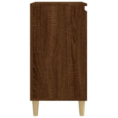 Brown Oak Bedside Cabinets Set of 2 - 40x35x70 cm Engineered Wood