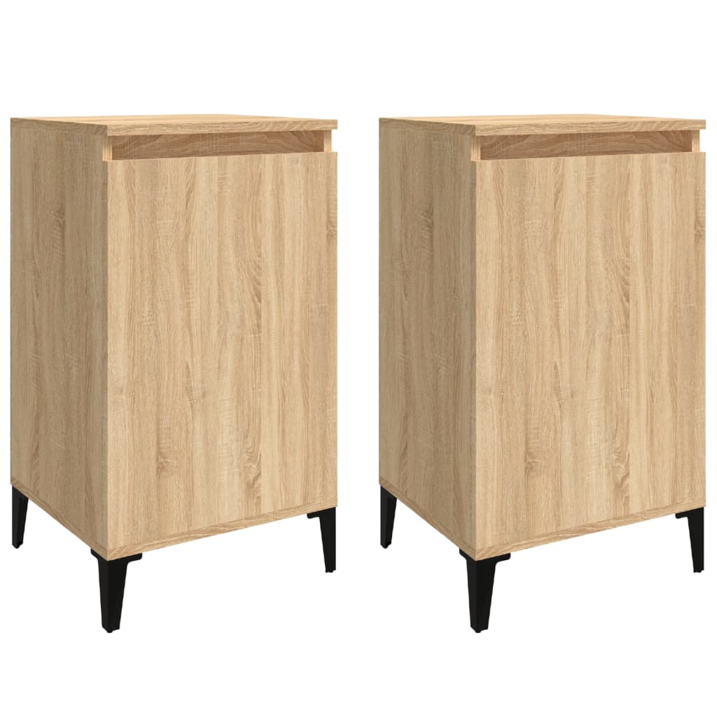 Sonoma Oak Bedside Cabinets Set, 40x35x70 cm, Engineered Wood
