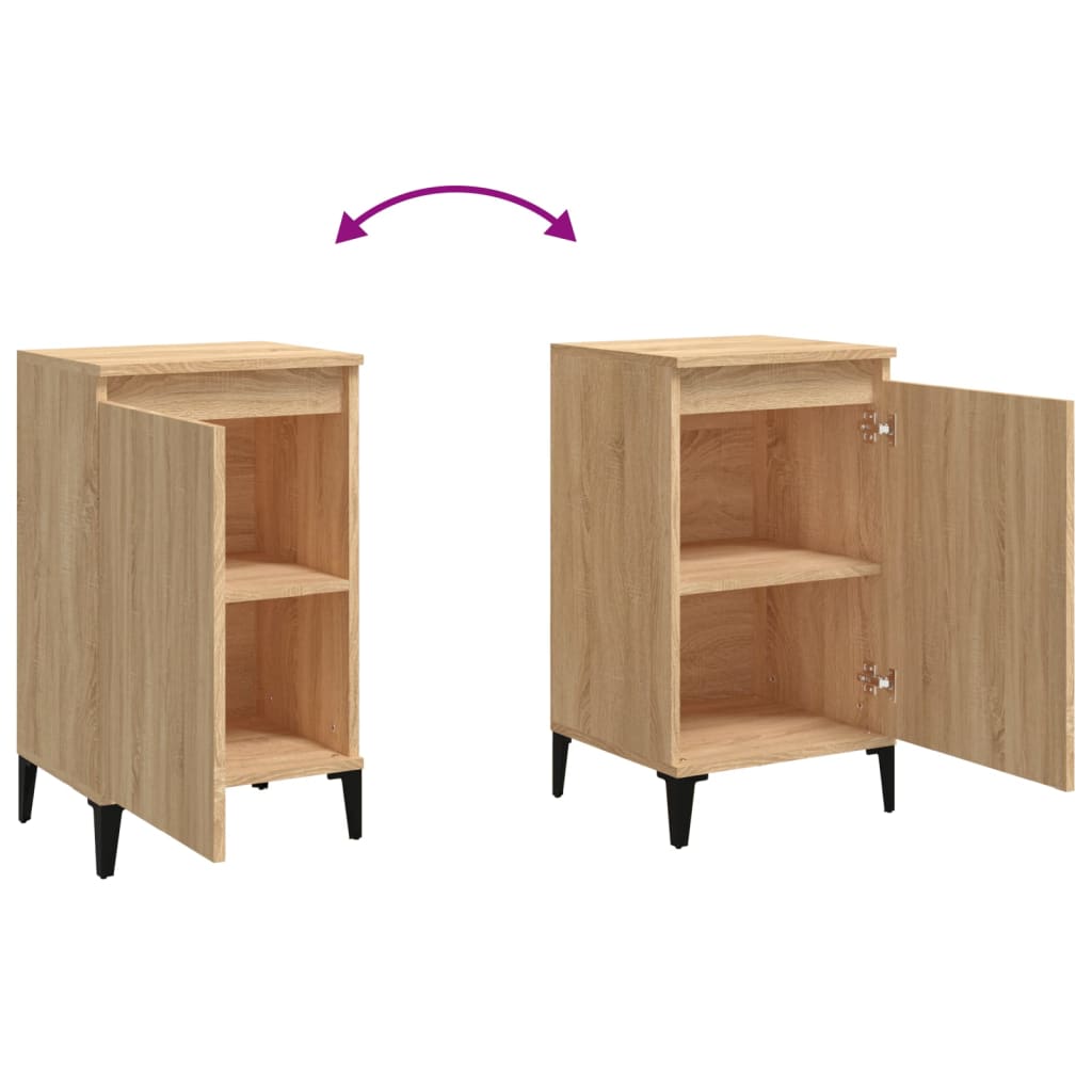 Sonoma Oak Bedside Cabinets Set, 40x35x70 cm, Engineered Wood