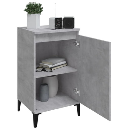 Concrete Grey Bedside Cabinet, Engineered Wood, 40x35x70 cm