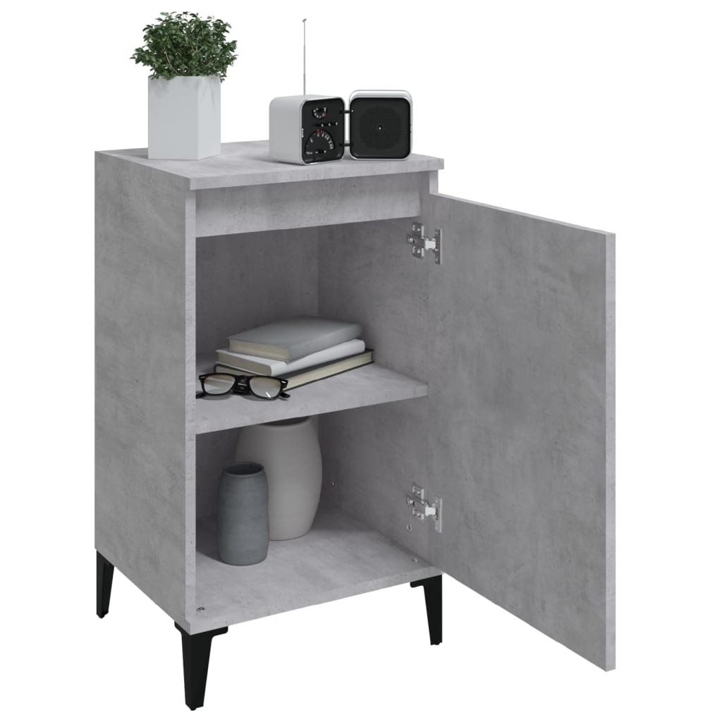 Concrete Grey Bedside Cabinets 2 pcs - Engineered Wood 40x35x70 cm