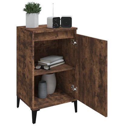 Smoked Oak Bedside Cabinets Set of 2 - 40x35x70 cm Engineered Wood