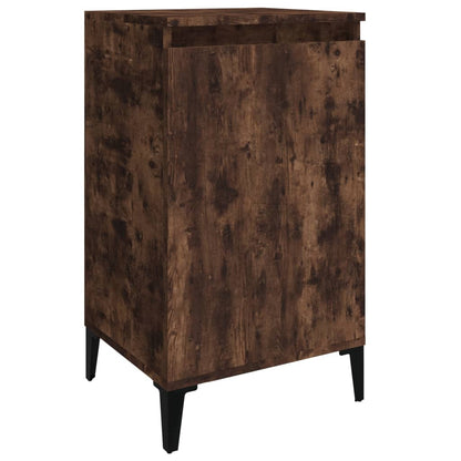 Smoked Oak Bedside Cabinets Set of 2 - 40x35x70 cm Engineered Wood