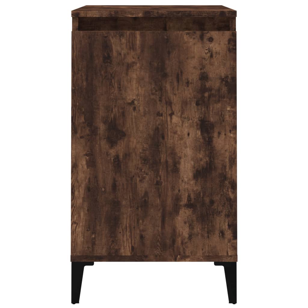 Smoked Oak Bedside Cabinets Set of 2 - 40x35x70 cm Engineered Wood