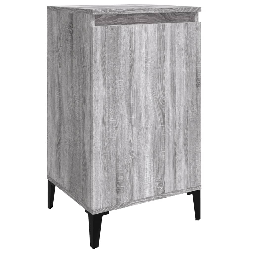Grey Sonoma Bedside Cabinet, Engineered Wood, 40x35x70 cm