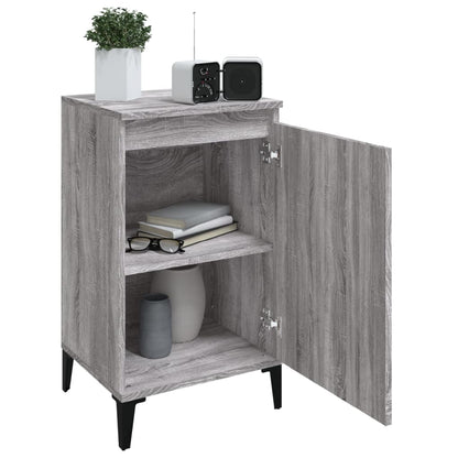 Grey Sonoma Bedside Cabinet, Engineered Wood, 40x35x70 cm