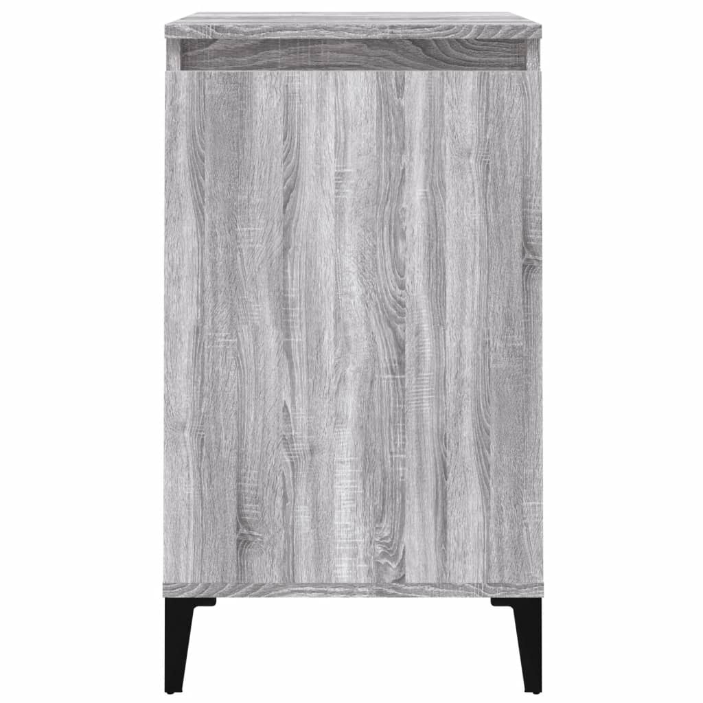 Grey Sonoma Bedside Cabinet, Engineered Wood, 40x35x70 cm