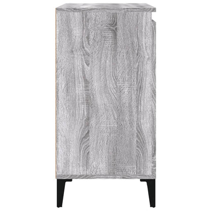 Grey Sonoma Bedside Cabinet, Engineered Wood, 40x35x70 cm