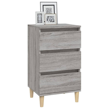 Grey Sonoma Bedside Cabinet, Engineered Wood 40x35x70 cm