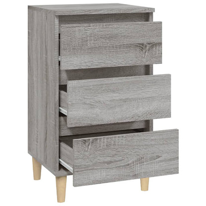 Grey Sonoma Bedside Cabinet, Engineered Wood 40x35x70 cm