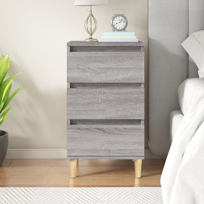 Grey Sonoma Bedside Cabinet, Engineered Wood 40x35x70 cm