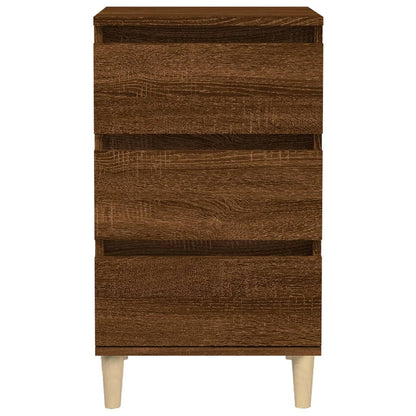 Brown Oak Bedside Cabinet 40x35x70 cm - Engineered Wood