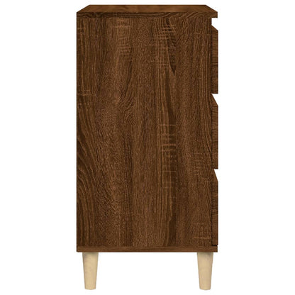 Brown Oak Bedside Cabinet 40x35x70 cm - Engineered Wood