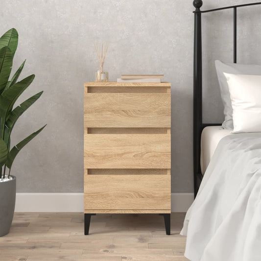 Bedside Cabinet in Sonoma Oak - 40x35x70 cm Engineered Wood
