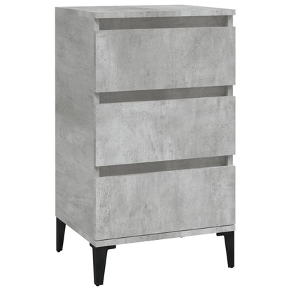 Concrete Grey Bedside Cabinet - 40x35x70 cm Engineered Wood