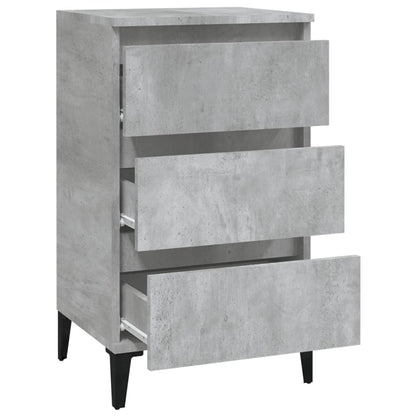 Concrete Grey Bedside Cabinet - 40x35x70 cm Engineered Wood