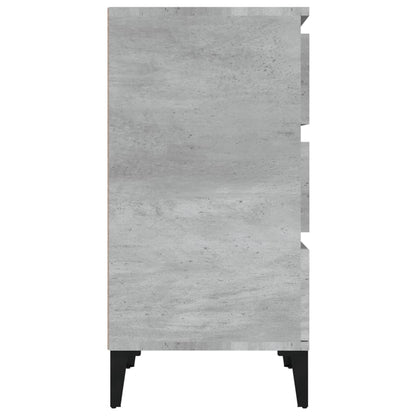 Concrete Grey Bedside Cabinet - 40x35x70 cm Engineered Wood