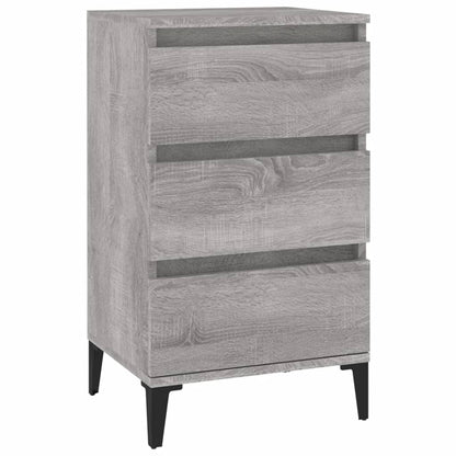 Grey Sonoma Bedside Cabinet 40x35x70 cm - Engineered Wood