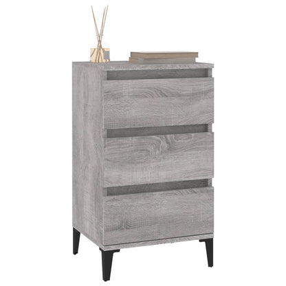 Grey Sonoma Bedside Cabinet 40x35x70 cm - Engineered Wood
