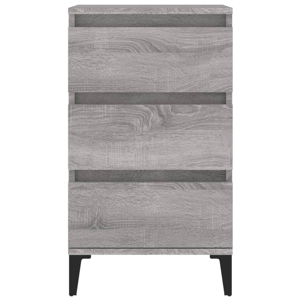 Grey Sonoma Bedside Cabinet 40x35x70 cm - Engineered Wood
