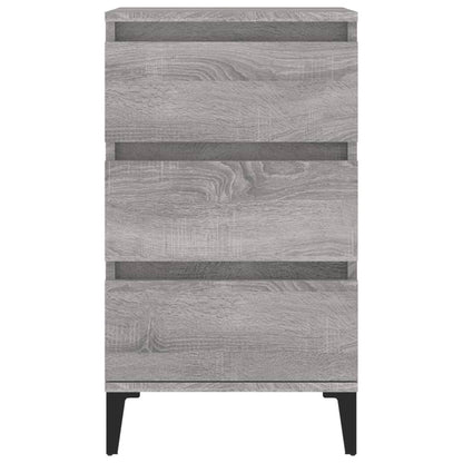 Grey Sonoma Bedside Cabinet 40x35x70 cm - Engineered Wood