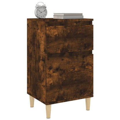 Smoked Oak Bedside Cabinet - 40x35x70 cm Modern Design