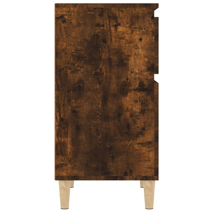 Smoked Oak Bedside Cabinet - 40x35x70 cm Modern Design