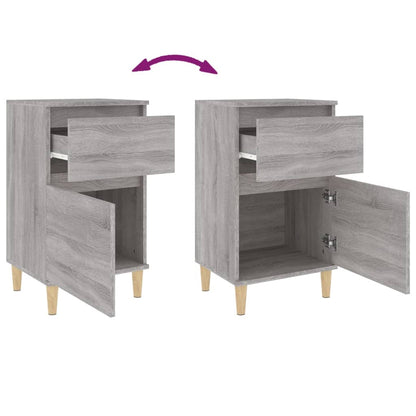 Grey Sonoma Bedside Cabinet - 40x35x70 cm | Stylish & Functional