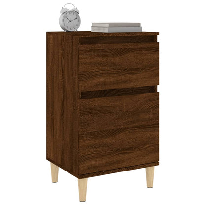 Brown Oak Bedside Cabinet 40x35x70 cm - Stylish & Functional Design
