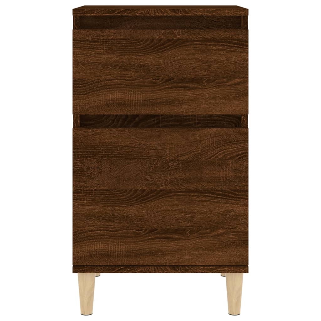 Brown Oak Bedside Cabinet 40x35x70 cm - Stylish & Functional Design