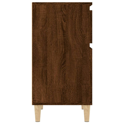 Brown Oak Bedside Cabinet 40x35x70 cm - Stylish & Functional Design
