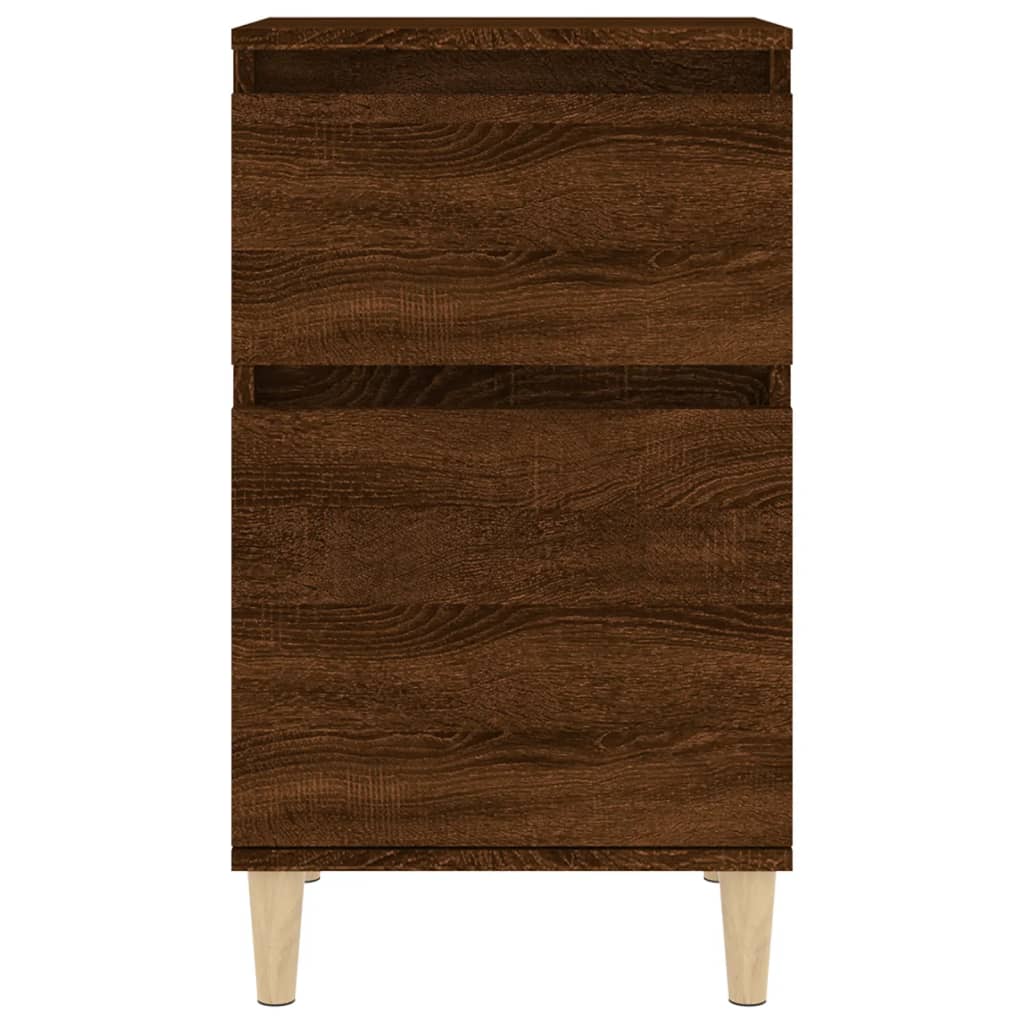 Brown Oak Bedside Cabinets Set of 2 - 40x35x70 cm
