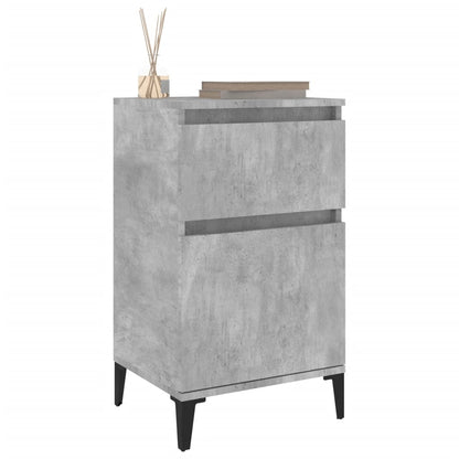 Concrete Grey Bedside Cabinets Set of 2 - 40x35x70 cm