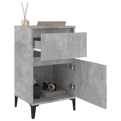 Concrete Grey Bedside Cabinets Set of 2 - 40x35x70 cm