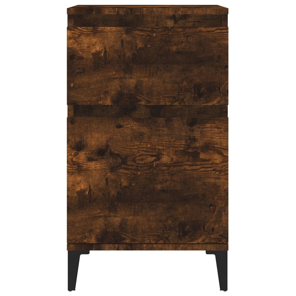 Smoked Oak Bedside Cabinet - 40x35x70 cm Elegant Nightstand